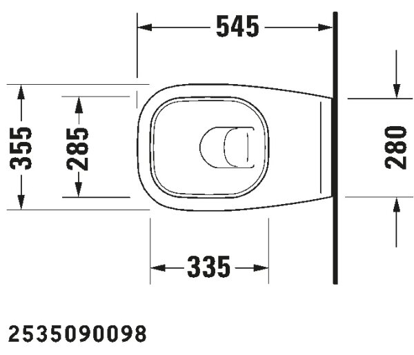 Duravit 45351900A1 - Závěsné WC s prkénkem D-CODE keramika/lesklá bílá