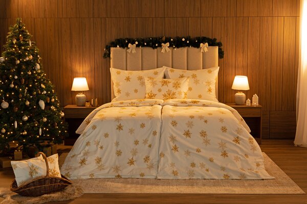 Povlečení Gold Sparks Flanel premium 1x 140/200, 1x 70/90