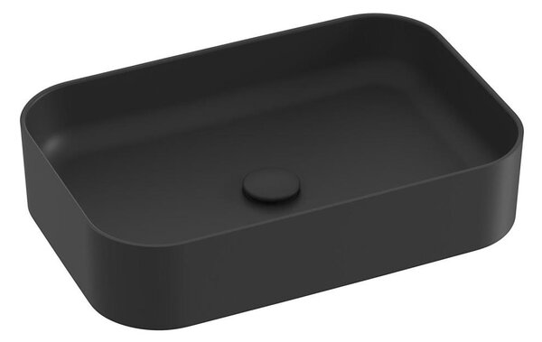 Ravak XJX0D155001 - Umyvadlo na desku CERAMIC SLIM 55x37 cm keramika/černá