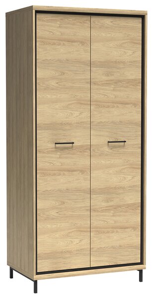 MEDIOLAN | šatní skříň M-1 | 92,2 cm | + KOVOVÉ NOZIČKY | natural hikora