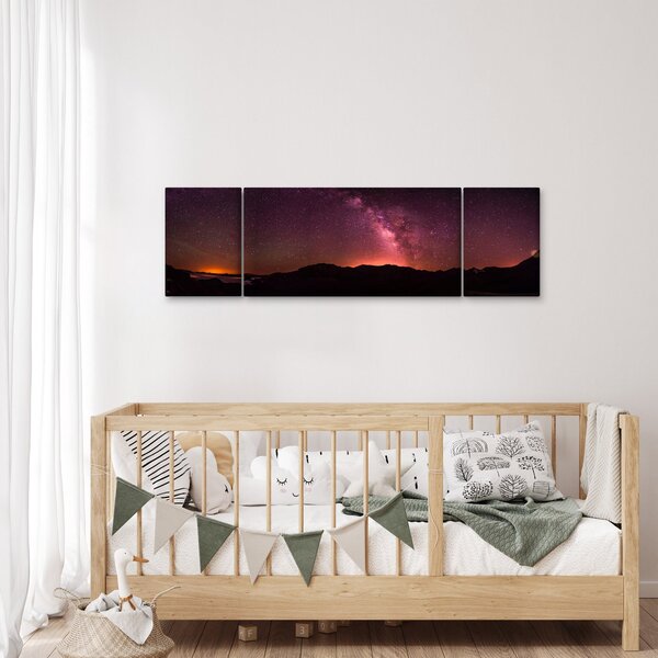 Obraz růžové mlléčné dráhy (170x50 cm)