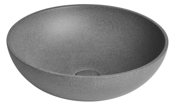 Sapho - Umyvadlo na desku TURF pr. 44 cm beton/černý granit