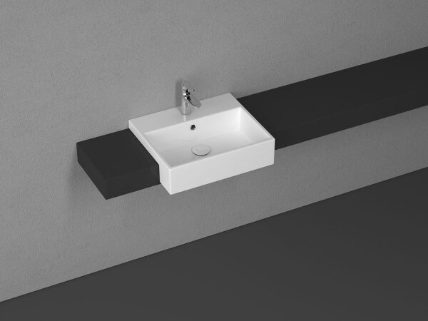 Isvea - Polozápustné umyvadlo PURITY 50x42 cm keramika/bílá