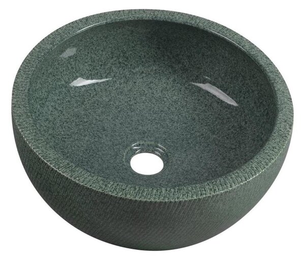 Sapho - Umyvadlo na desku PRIORI pr. 42 cm keramika/zelená