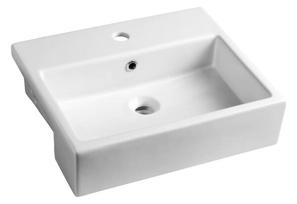 Isvea - Polozápustné umyvadlo PURITY 50x42 cm keramika/bílá