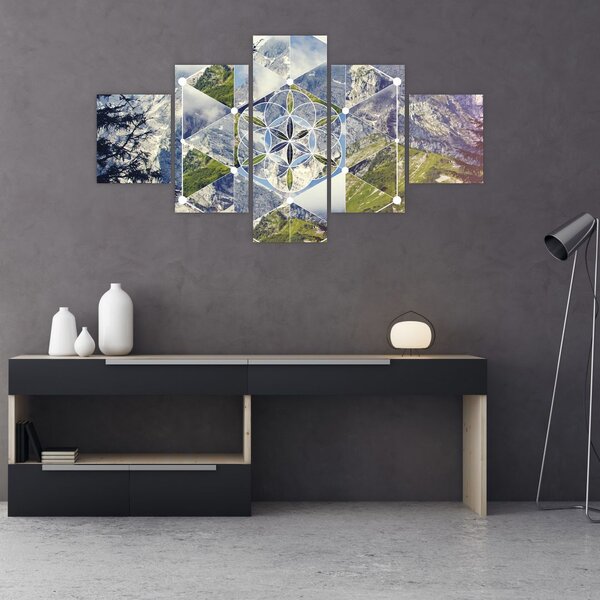 Obraz - Geometrický obrazec (125x70 cm)