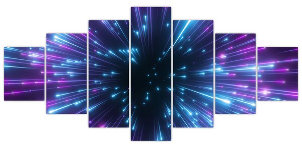 Obraz - Neonový prostor (210x100 cm)