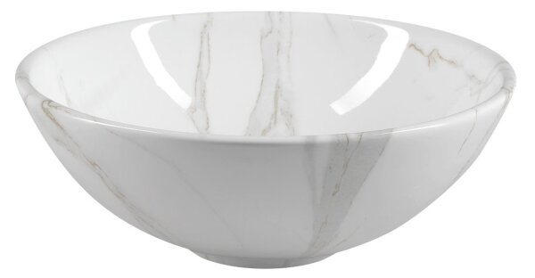 Sapho - Umyvadlo na desku DALMA pr. 42 cm keramika/carrara/bílá