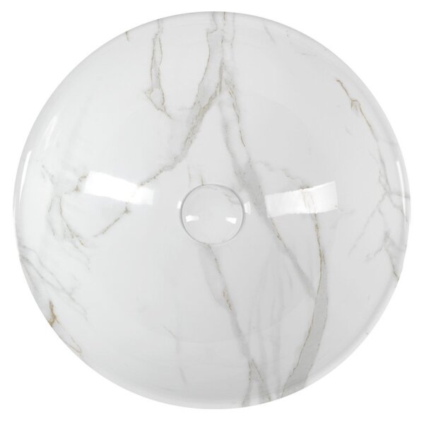 Sapho - Umyvadlo na desku DALMA pr. 42 cm keramika/carrara/bílá