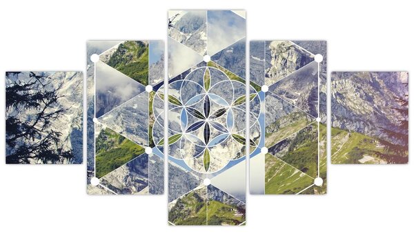 Obraz - Geometrický obrazec (125x70 cm)