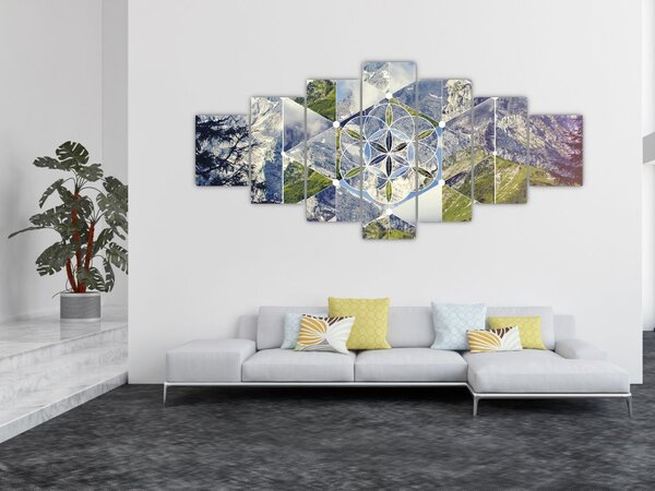 Obraz - Geometrický obrazec (210x100 cm)