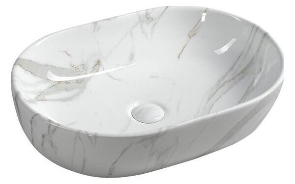 Sapho - Umyvadlo na desku DALMA 59x42 cm keramika/carrara