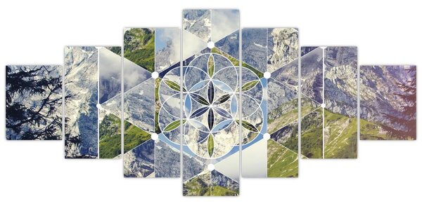 Obraz - Geometrický obrazec (210x100 cm)