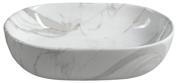 Sapho - Umyvadlo na desku DALMA 59x42 cm keramika/carrara