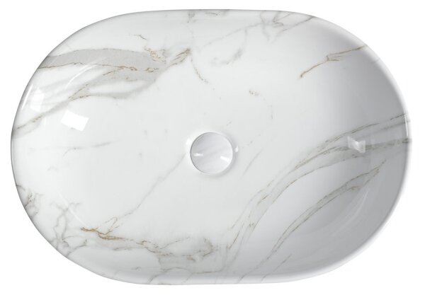 Sapho - Umyvadlo na desku DALMA 59x42 cm keramika/carrara