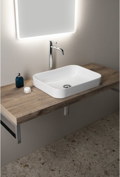 Isvea - Umyvadlo na desku AQUA 50x38 cm keramika/bílá