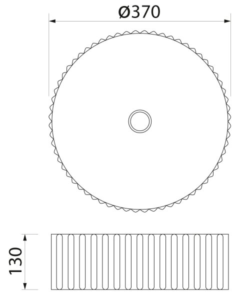 Sapho - Umyvadlo na desku PICOBELLO pr. 37 cm keramika/bílá