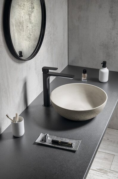Sapho - Umyvadlo na desku FORMIGO pr. 39 cm beton/písková