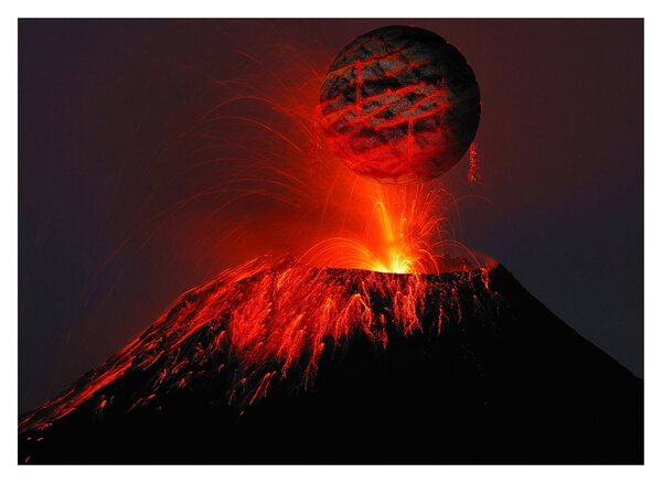 Obraz vulkánu (70x50 cm)