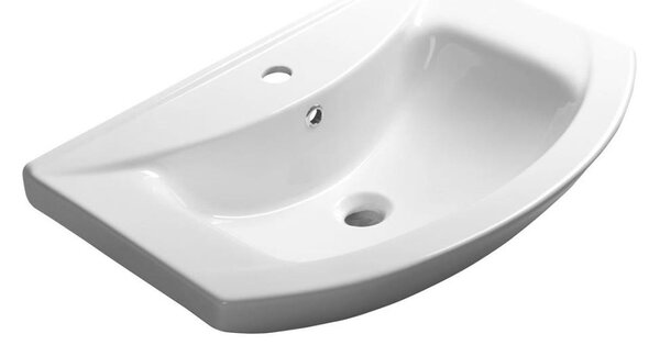 Aqualine - Zápustné umyvadlo ZERO 65x46 cm keramika/bílá