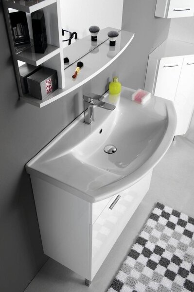 Aqualine - Zápustné umyvadlo ZERO 86x50 cm keramika/bílá