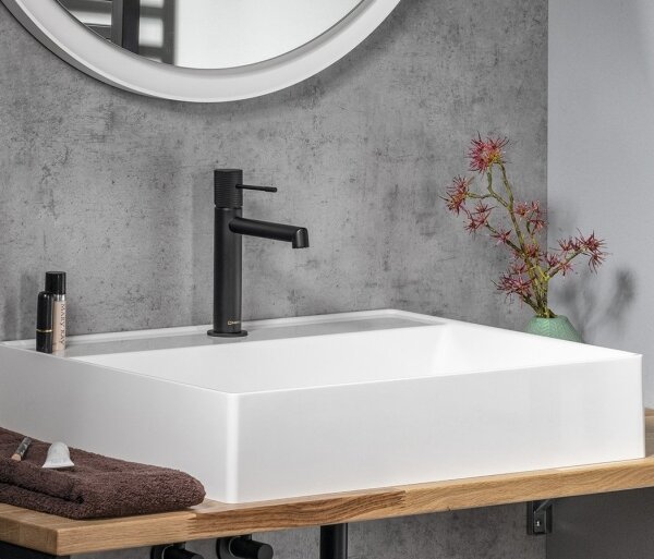 Sapho - Umyvadlová baterie SOLARIS 20 cm matná černá