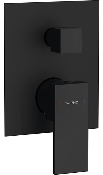 Sapho - Sprchová baterie pro podomítkovou instalaci CUBEMIX matná černá