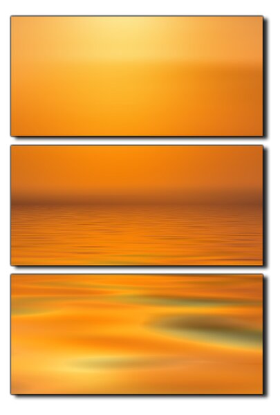 Obraz na plátně - Klidné moře při západu slunce - obdélník 7280B (90x60 cm )