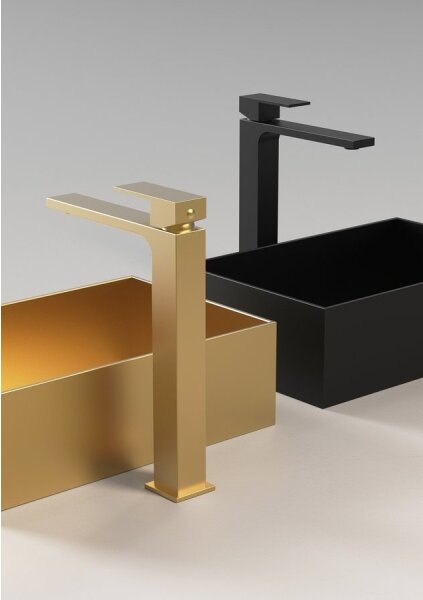Sapho - Umyvadlová baterie CUBEMIX 27,8 cm matná zlatá