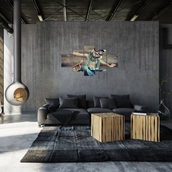 Obraz - Mladý letec (125x70 cm)
