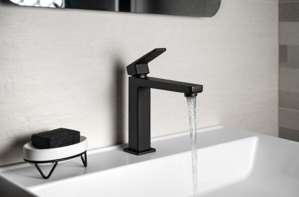 Sapho - Umyvadlová baterie TURSI 19 cm matná černá