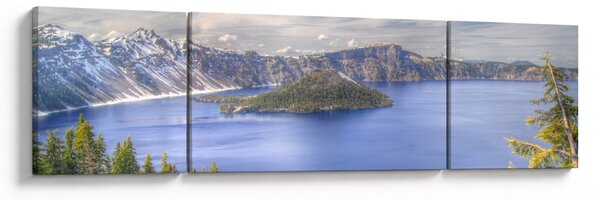 Obraz horského jezera (170x50 cm)