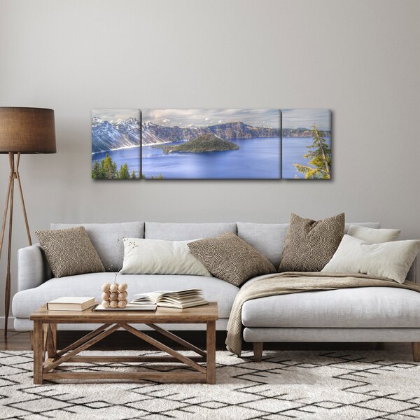 Obraz horského jezera (170x50 cm)