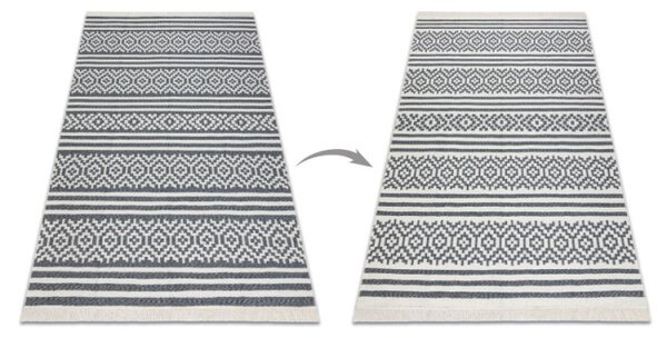 Koberec TWIN 22996 Geometrický antracit / krém