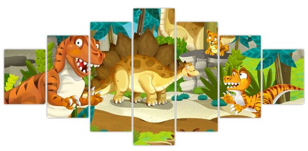 Obraz - Dinosaurie (210x100 cm)