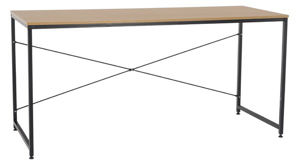 KONDELA Psací stůl, dub / černá, 150x60 cm, MELLORA