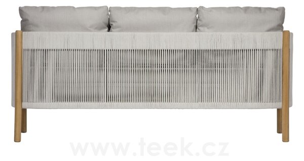Barlow Tyrie Pohovka 3-místná Cocoon, Barlow Tyrie, 188x84x72 cm, rám teak, výplet lanko barva chalk, venkovní látka Sunbrella Standard barva dle vzorníku