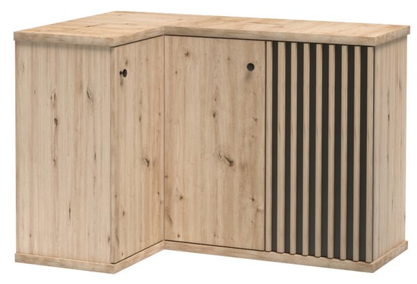 CALI | komoda rohová C-12 s policemi + NOHY | 81,9x122,6 cm | artisan