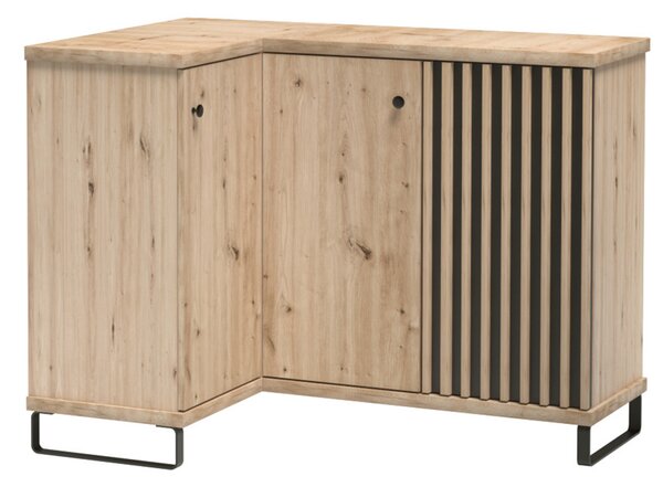 CALI | komoda rohová C-12 s policemi + NOHY | 81,9x122,6 cm | artisan