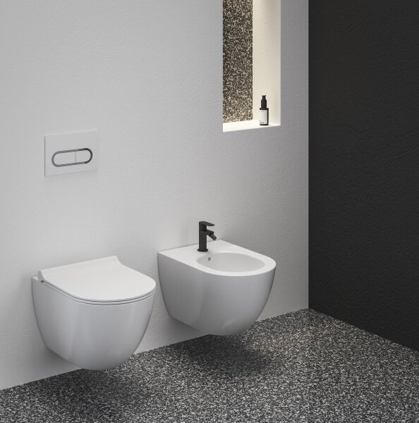 Ravak X01517 - Závěsný bidet UNI CHROME keramika/bílá