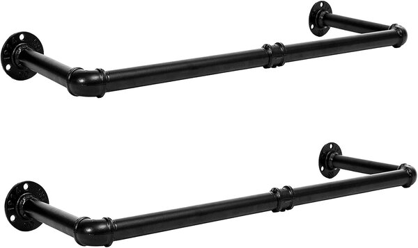 VASAGLE Sada 2 ks nástěnných věšáků Asha 80 cm černá