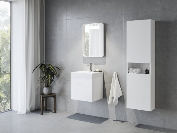 Ravak XJO01250000 - Závěsné umyvadlo NATURAL 50x45 cm litý mramor/bílá