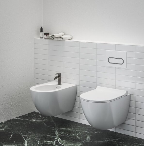 Ravak X01517 - Závěsný bidet UNI CHROME keramika/bílá