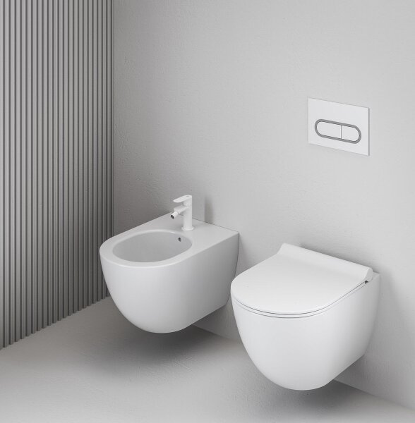 Ravak X01517 - Závěsný bidet UNI CHROME keramika/bílá