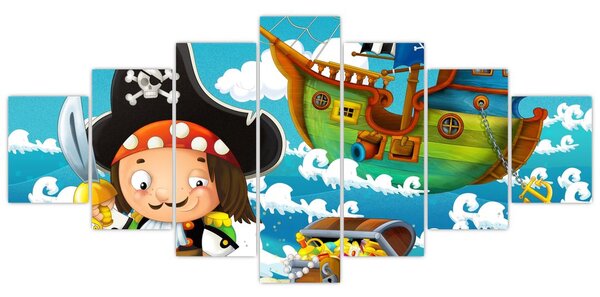 Obraz - Pirátský poklad (210x100 cm)