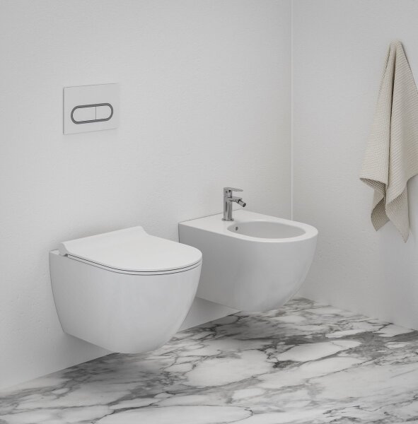 Ravak X01517 - Závěsný bidet UNI CHROME keramika/bílá