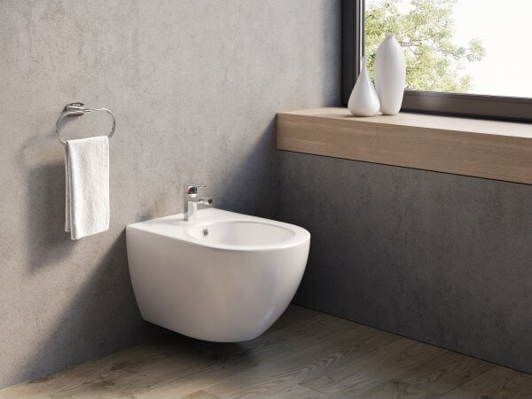 Ravak X01517 - Závěsný bidet UNI CHROME keramika/bílá