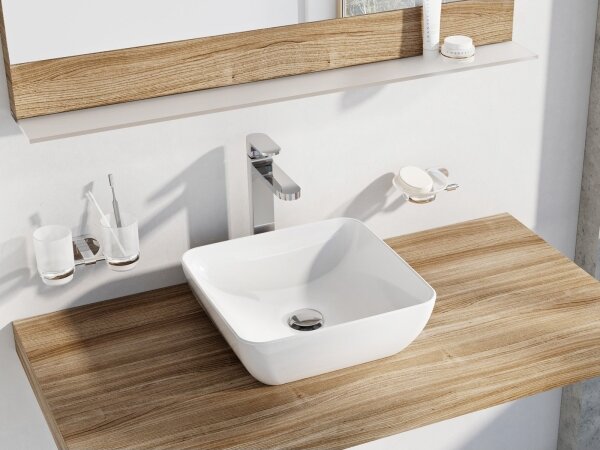 Ravak XJX01138001 - Umyvadlo na desku UNI SLIM 38x38 cm keramika/bílá