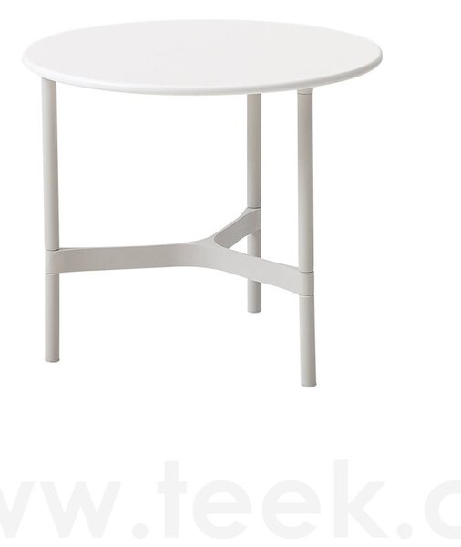Cane-line Rám pro odkládací stolek Twist, Cane-line, kulatý 45x37 cm, hliník barva light grey, bez desky