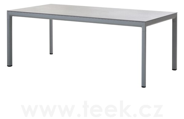 Cane-line Rám pro jídelní stůl Drop, Cane-line, obdélníkový 200x100x74 cm, hliník barva light grey